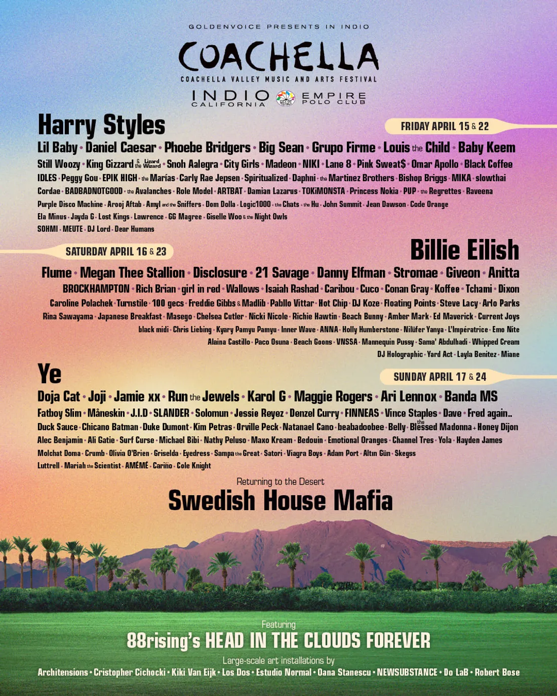 Coachella 2022 programmation